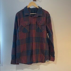 RVCA Red and Blue Plaid Shirt